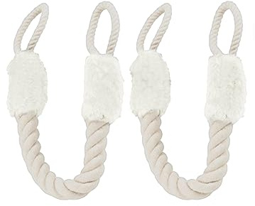 Türstopper Klinke,2 Stück Baumwolle Türstopper Klinke,Türkordel,Türkordel Klemmschutz,Türkordeln,für Türen Haustier und Kinder Fingerschutz (Weiß)