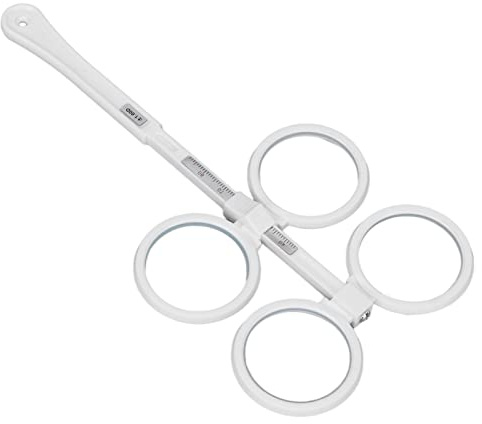 Optical Flipper, Plastic Adjustable Optometry Flip Lens Instrument with Vision Test Card for Amblyopia Important Accessory for Vision Training White (±100)