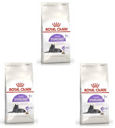 Royal Canin Regular STERILISED 7+ | Paquete Triple | 3 x 400 g | Alimento Completo para Gatos esterilizados | Puede Ayudar a Mantener la función renal y del tracto urinario