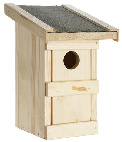 Nistkasten-Bausatz für Stare - „Made in Germany“ mit positivem sozialen Beitrag – mit 45mm Bohrung, Nistkasten für Vögel wie Stare und vielen weiteren Arten, wetterfest für draußen