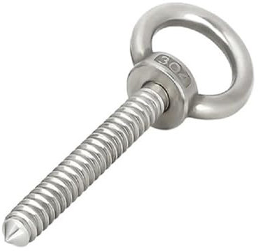 IOFIT 10 Stück M6-M16 10 Stück Edelstahl 304 runde Ösenmutter, Sicherungshaken, selbstschneidende Schraube (Color : M4, Size : 20mm Thread)