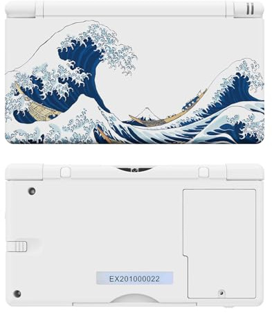 eXtremeRate The Great Wave Replacement Full Housing Shell for Nintendo DS Lite, Custom Handheld Console Case Cover with Buttons, Screen Lens for Nintendo DS Lite NDSL - Console NOT Included