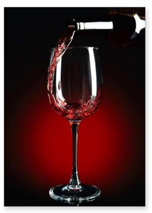 MYCGGDGH Wein Bild auf Leinwand bild küche wein Wandkunst Rotwein leinwandbild weinglas Moderne für Badezimmer Wohnzimmer Wanddekoration 60x90cm(24x35Zoll) rahmenlos