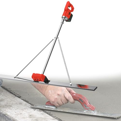 Beachtiful Herramienta Vibratoria para Acabado de Concreto con Regla Eléctrica, Vibradores de Concreto Inalámbricos, Paleta Eléctrica para Superficie con Regla de Hoja de Regla de 59 , 2 Baterías