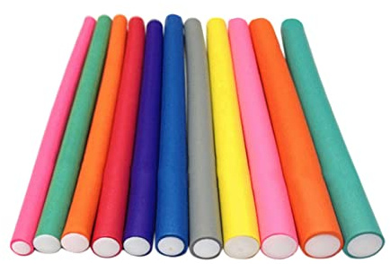 10 Pcs Flexi Rods for Hair, Heatless Hair Rollers, Bendy Foam Curler Rollers, for DIY Salon Hair Styling Curling Sticks (16mm)