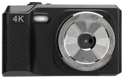 Digital Camera with 2.7in LCD, 4K 68MP Camera, Digital Point and Shoot Camera with 16X Zoom Anti Shake, Rechargeable Video Camera for Adults (Black)