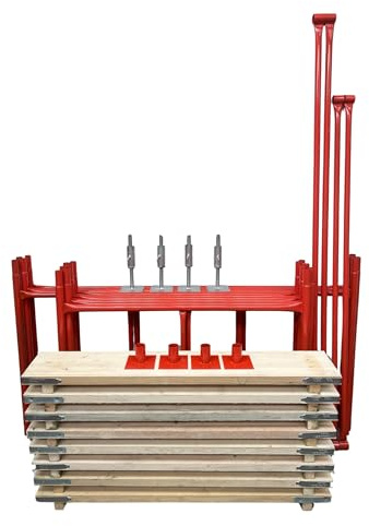 HILL TOP FABRICATIONS CO (1998) LTD - Scaffolding Tower with Boards & Adjustable Bases 5.02 Meters (16'6) Working Height 6x4 Base Size. Steel & Polyester Powder Coated (PPC) Quality Durable Finish.