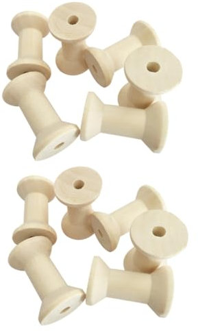 SEWOART 40 STK Rolle für Draht bastelmaterial bastel Materialien Holzspulen für DIY-Projekte Holzspulen für Schneiderarbeiten Stickbandspulen Fadenhalter leer Garnrolle Coils Walze Bambus