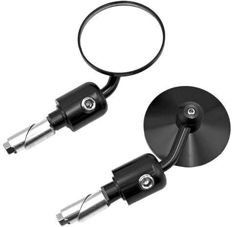 HJTEDHE Roller Spiegel 7''/8'' Motorrad Bar End Spiegel Lenker Rückspiegel Runde Für Suzuki Lenkerendenspiegel