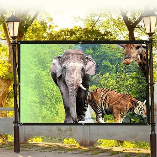 GFYHTN Beamer Leinwand 60 72 84 92 100 110 120 Zoll Outdoor HD Projektor Leinwand Faltbare Projektions Schirm 16:9/4:3 Für Zuhause Schule Büro(92inch-4:3)