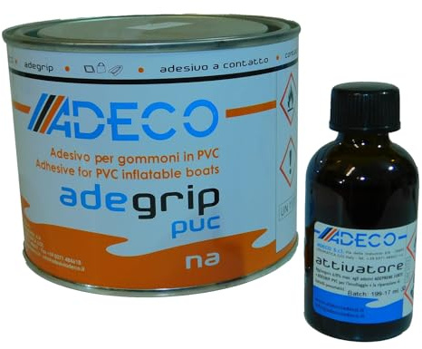 SAWESTO ADECO adegrip Schlauchbootkleber für PVC-Material, Vorteilsgebinde 500g Kleber + 30g Härter