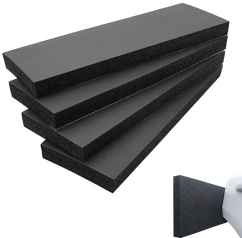 Yuqilin 4 Stücke Garagen Wandschutz, Schaumstoff Selbstklebend 30 X 10 X 3 cm, Kantenschutz Wand, Kantenschutz Selbstklebend, Anfahrschutz Garage für Autotüren, Garagen und Carport (Schwarz)