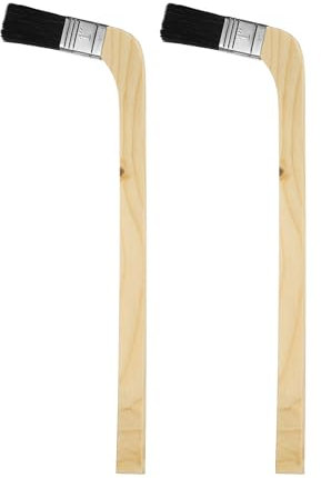 sourcing map Paint Brush 2Pcs 1 Brush Width Reusable Variety Angled Bend Brushes Radiator Paint for All Latex Oil Painting Furniture Walls Treatment, Black