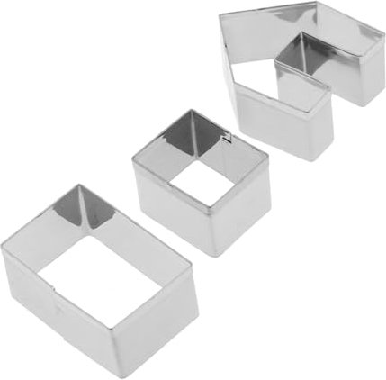 CHILDWEET 3stücke Teiliges Ausstechformen-set Edelstahl Lebkuchenhaus Ausstecher Mini Hausform Keksausstecher Für Weihnachtsplätzchen Fondant Schokolade Diy Küche Backen