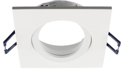Planetitaly Faretto ad Incasso Portafaretto Quadrato foro 70mm Design Moderno Colore Bianco, Diffusore Orientabile Supporto in Alluminio per Lampade GU10, GU5.3, (Bianco, Quadrato)