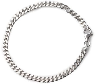 925 Silber Panzerarmband 5mm – Massives Silberarmband längenverstellbar 19–21cm für Herren & Damen, Echt Schmuck – Lucoro