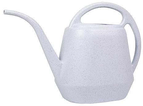 Regadera de jardín de plástico, boquilla larga, ligera y práctica, gran capacidad, regadera pequeña (blanco, talla única)