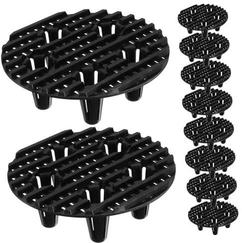 Milisten Piedini Antiscivolo per Vasi da Fiori in Plastica Resistente, Supporto per Piante da Pavimento e da Patio, Set da 10 Pezzi 10cm per Prevenire Marciume Radici e Protezione Vaso