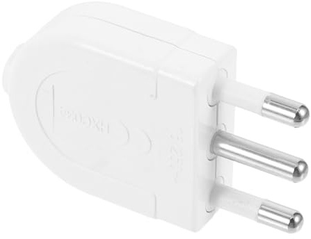 Homoyoyo Adaptateur Mâle Italien 3 Broches pour Prise Triple Blanche en PC Supportant 16a Sécurité, pour Appareils Électroménagers et Bureau