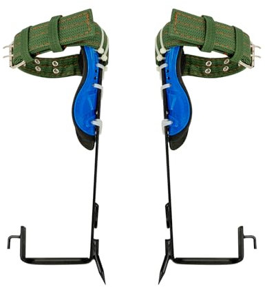 Kletterhilfe Baum Steigeisen Steighilfe Rettungsger Forst Steigeisen,Höhen Verstellbar,Tragfähigkeit 220,46 Pfund,mit Fußgurte und Knöchelgurte,Sponge Futter,für das Üben von Baumklettern, Höhenholzen