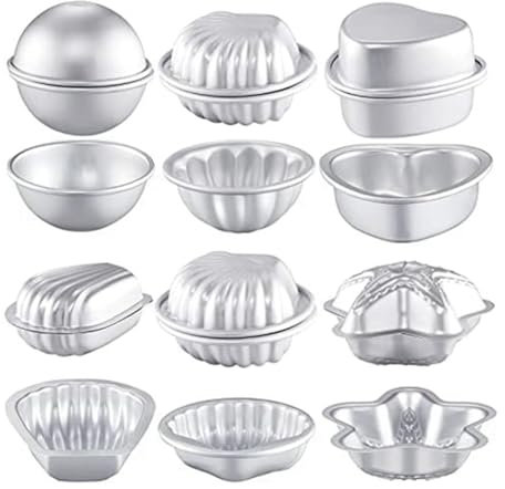 yomoe 12 Stück 6 Formen -Bomb Basteln Form Herstellung Form für DIY für handgemachte Seifen Kerze Kuchen Backen
