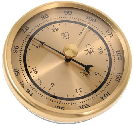 CIYODO Tragbares Barometer Zifferblattbarometer mit Thermometer Hygrometer Wettervorhersage Luftdruckmessgerät Multifunktions-werkzeug für Haushalt und Unterwegs Klein Leicht Präzise