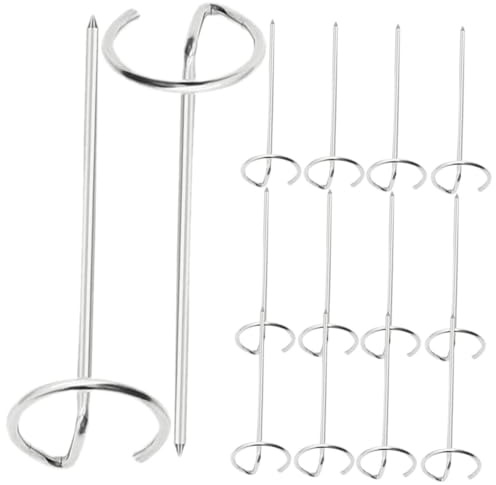 DOITOOL 12 pièces Brochettes Bbq Droites Inox pour Friteuse à Air et Four Électrique Réutilisables pour Grillades Légères et Compactes pour Viandes Légumes et Fruits