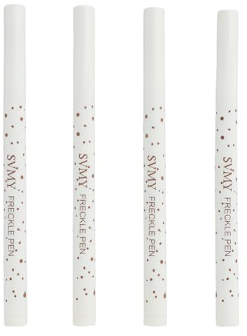 4 PCS Stylo à Taches de Rousseur – Henna Brun Semi-Permanent, Fausses Taches de Rousseur Maquillage Naturel, Eau-Forte & Longue Durée