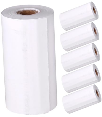 Lurrose 6 Rolls Instant Camera Thermal Paper Refill for Photo Printer Printable Thermal Label Paper Roll Compatible with Portable Instant Print Cameras