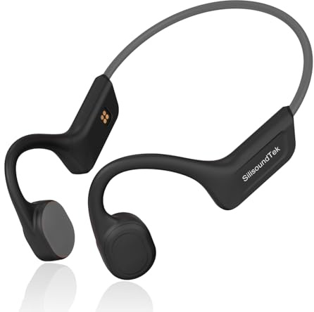 Bone Conduction Headphones,IPX7 Waterproof Running earphones,Open ear Bluetooth 5.3 Sport Headphones Built-in Mic,10H Playtime for Cycling,Gym,Hiking,Workout. (Gray)