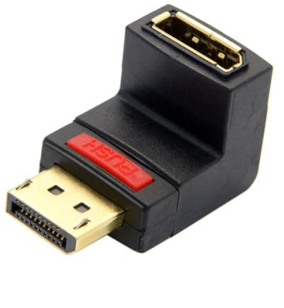 chenyang Adaptateur d'extension mâle DP DisplayPort DP 1.2 à 90 degrés 4K@60hz