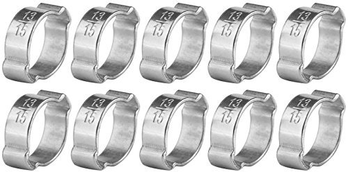 10 Pcs Colliers de Serrage Tuyau Serrage Ajustable Ajustable en Acier Inoxydable (13-15Mm)