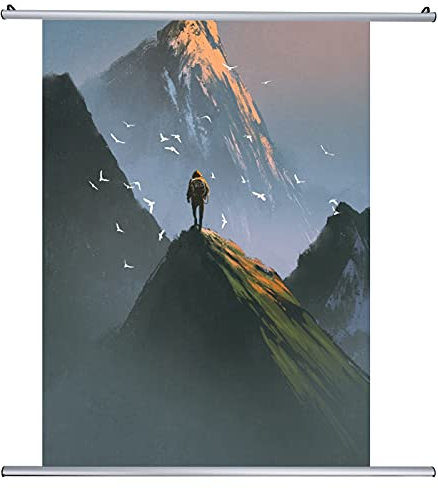 Magnetische Posterleiste Elegant Posterschiene für Bilder Poster aufhängen Magnetische Klemmschiene aus Aluminium Verschiedene Größen (100cm)