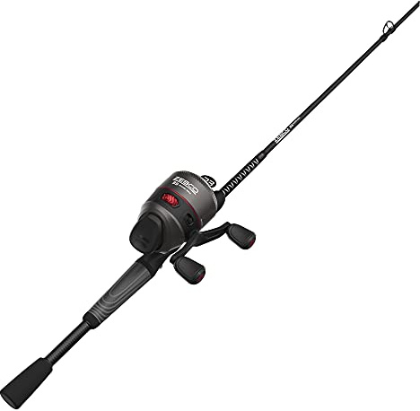 Zebco 33 Rhino Tough Spincast Reel and 2-Piece Fishing Rod Combo, Durable E-Glass Rod with ComfortGrip Handle, Quickset Anti-Reverse Fishing Reel with Bite Alert