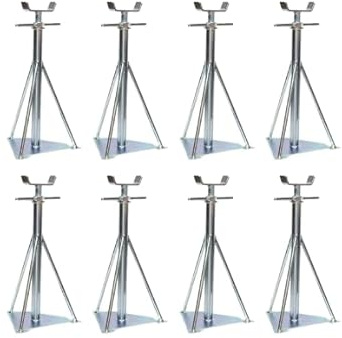 Mystatic Large Axle Stand for Static Caravan & Mobile Home - Adjustable Height Support Stands for Siting Chassis - High-Strength Steel Material Axle Stand - Number of 8 Stands - Size 14.5 - 18.5