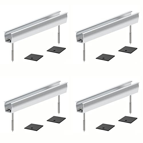 RANRAO Solarmodul Halterungs Set, Befestigung für Balkon Kraftanlage Photovoltaik, Trapezschiene für die Installation von Solarmodulen, Befestigung Solarmodul Für Solar Panel, Länge 200MM