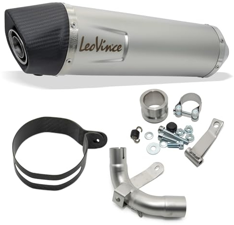 Endschalldämpfer LeoVince SLIP-ON LV ONE EVO mit Zulassung, Edelstahl, Carbon Kappe für Aprilia RS4 125 i.e.