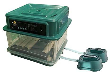 Fenteer Ei-Inkubator Automatische Temperaturregelung Haushalt mit Licht Bruteier Einstellbare Eierablage Hatcher-Maschine, 6 Eier