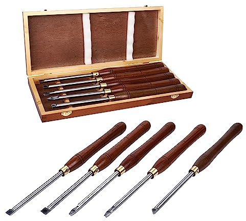 YAOBAO Drechseleisen Set Drechselwerkzeug Drehmeißel für Holz, Hartmetall Drehmaschinen Holzdrehwerkzeug mit Wendeschneidplatten Vierkant/Diamantform/Rund, Drehwerkzeuge Drechselzubehör