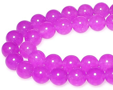 MJDCB Perline di pietra 4mm 85pz Perline di giada rossa viola rotonde, perline di gemme sciolte, perline portafortuna per la creazione di gioielli, braccialetto, collana, orecchino, ciondolo