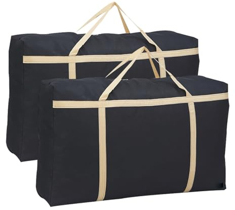 2Pcs 180L Extra Large Storage Bags Waterproof Thickened Sturdy 600D Oxford For Under Bed Storage,Clothes,Bedding Or Traveling And Moving (180L （100 * 58 * 28cm）)