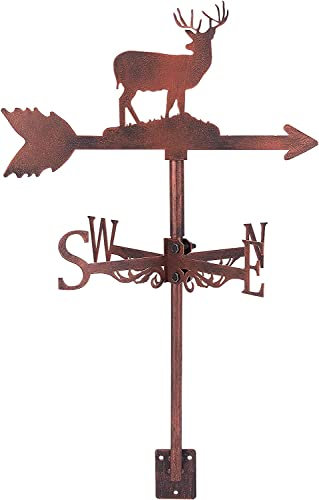 Generic Wetterfahne Für Garten Wetter Schaufel Elch Ornament Wetter Schaufel Metall Wetter Schaufel Für Garten Dekoration Outdoor Garten Wind Gauge Tool Outdoor Ornaments/Elch/25 * 34Cm