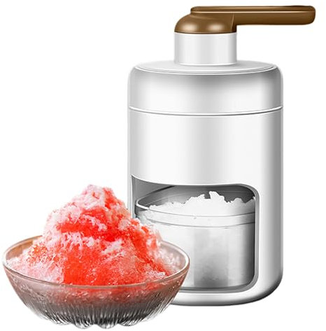 MLKHESY Tritaghiaccio Manuale e Macchina per Coni di neve, tritaghiaccio Portatile Premium con Lame ispessite in Acciaio Inossidabile, vassoi per cubetti di Ghiaccio, per Utensili da Bar Domestici
