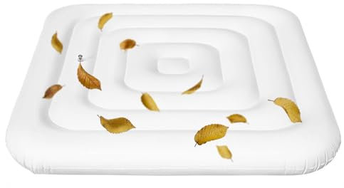 Générique Couverture de Spa Gonflable, Couvercle De Bain à Remous Gonflable avec Valve de gonflage et de dégonflage Rapide et Facile, Couvercle Coupe-Vent Et Anti-Pluie (Carré 135cm)