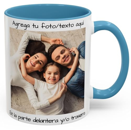 Tasse personnalisée avec image ou texte de vos téléchargements, tasse personnalisée, passe au micro-ondes et au lave-vaisselle, 325 ml