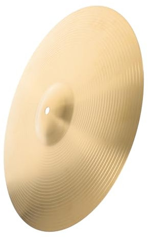 BESTonZON Trommelbecken trommeln Schlagzeugbecken üben Trommelzubehör Crash-Becken Übe Jazz-Drum-Becken Metallbecken für Schlagzeug Splash-Becken Messinglegierung Golden