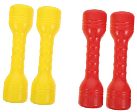 ibasenice 4stücke Teiliges Bunte Junge Mädchen-hanteln Mit Sound Leichte Kunststoff Body Training Dumbbells Sichere Fitness Spielzeuge Für Kindergarten Gymnastik Und Bühnenauftritte