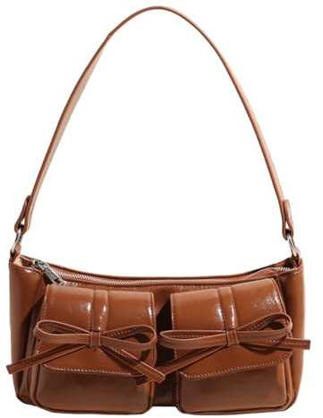 TIAASTAP Handtasche Mädchen Y2K Bag Shoulder Bag Women Tote Bag PU Leder Vintage Damen-Schultertaschen Damentasche mit Mehreren Taschen Umhängetasche Ledertasche Hobo Bag Crossbody Bag