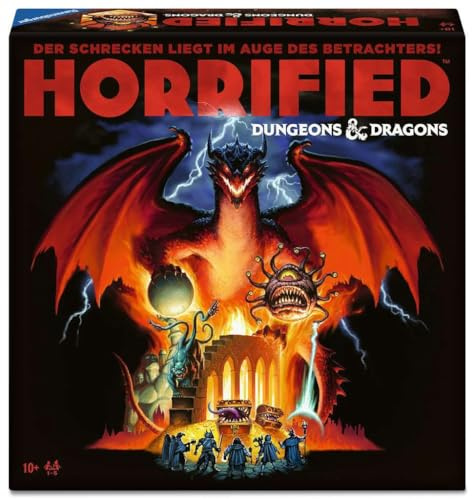 Ravensburger 24755 - Horrified Dungeons & Dragons - Kooperatives Brettspiel für alle ab 10 Jahren, für Spieleabende mit Freunden oder Familie, für 1-5 Horrified und D&D Fans, deutsche Ausgabe