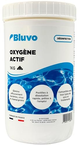 Oxygène Actif Pastilles 20g - 1KG | Désinfectant Eau Spa & Piscine sans Chlore | Traitement Choc & Entretien Longue Durée de l’Eau | Purification & Désinfection Efficaces pour Jacuzzi, Spa et Bassin